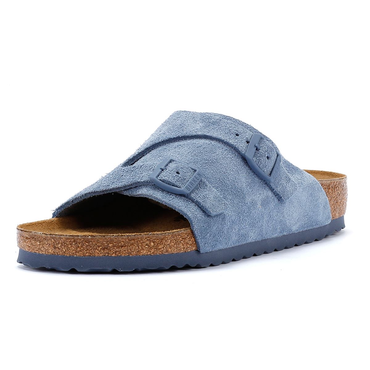 Birkenstock Zurich Sandales En Daim Bleu Élémentaire