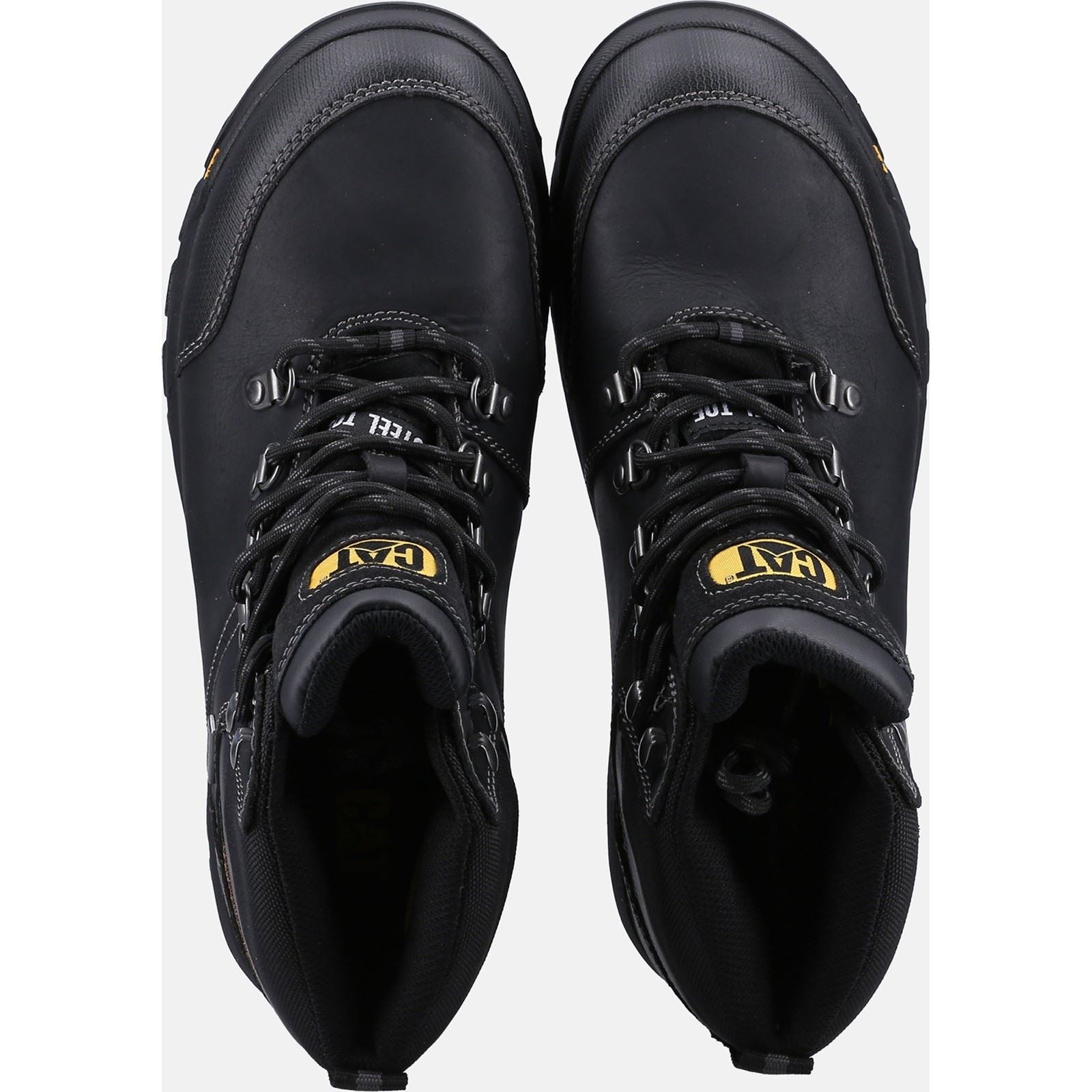 Caterpillar Bottes De Sécurité Noires En Cuir Framework