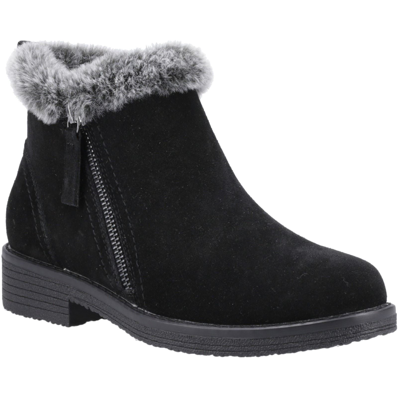 Hush Puppies Marnie Bottines D'hiver Pour Femmes En Suède Noir