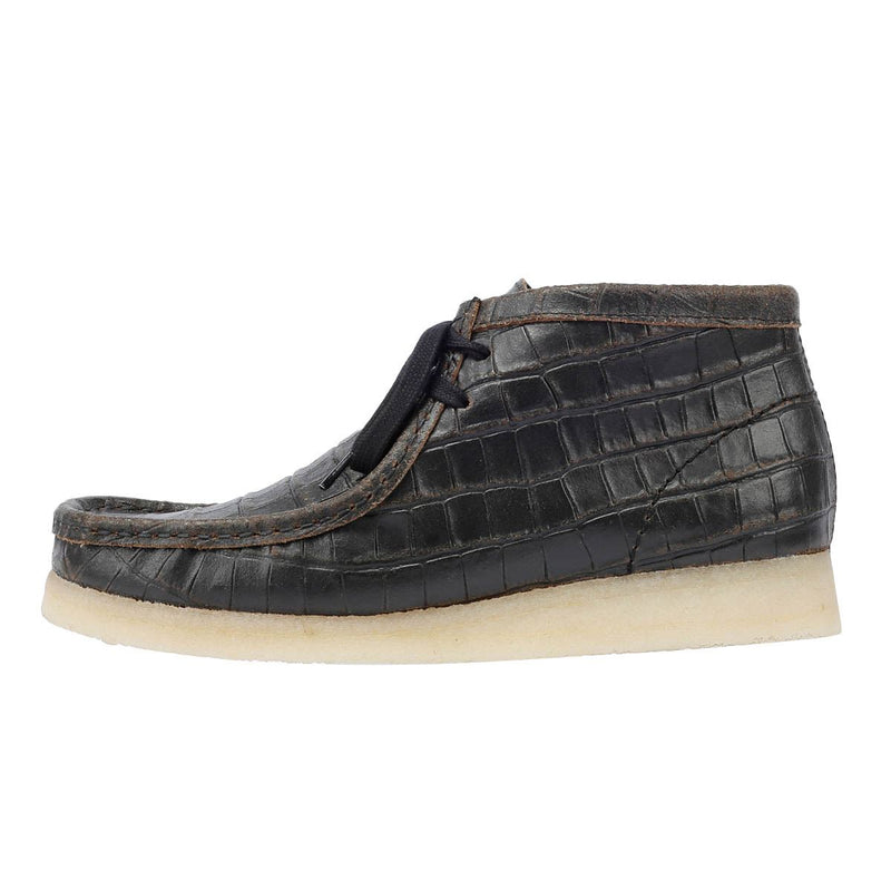 Clarks Originals Wallabee Boot Harajuku Bottes Noires En Cuir Pour Femmes
