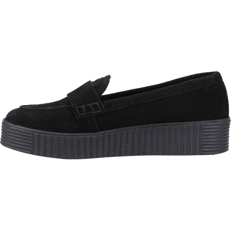 Hush Puppies Tamara Femmes Suédoises Mocassins Noirs