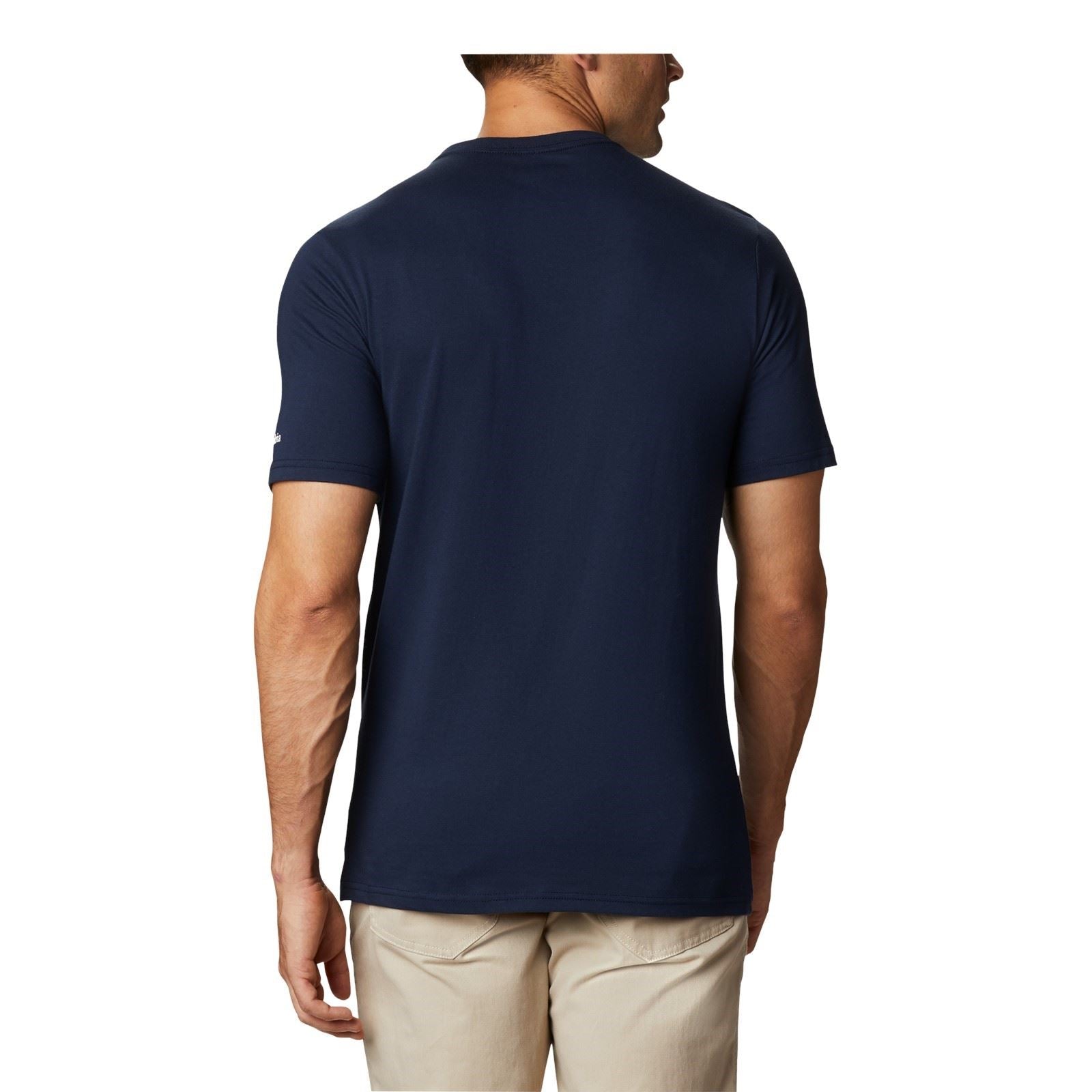 Columbia CSC Basic Logo Short Sleeve T-Shirts Pour Hommes En Coton Bleu À Manches Courtes