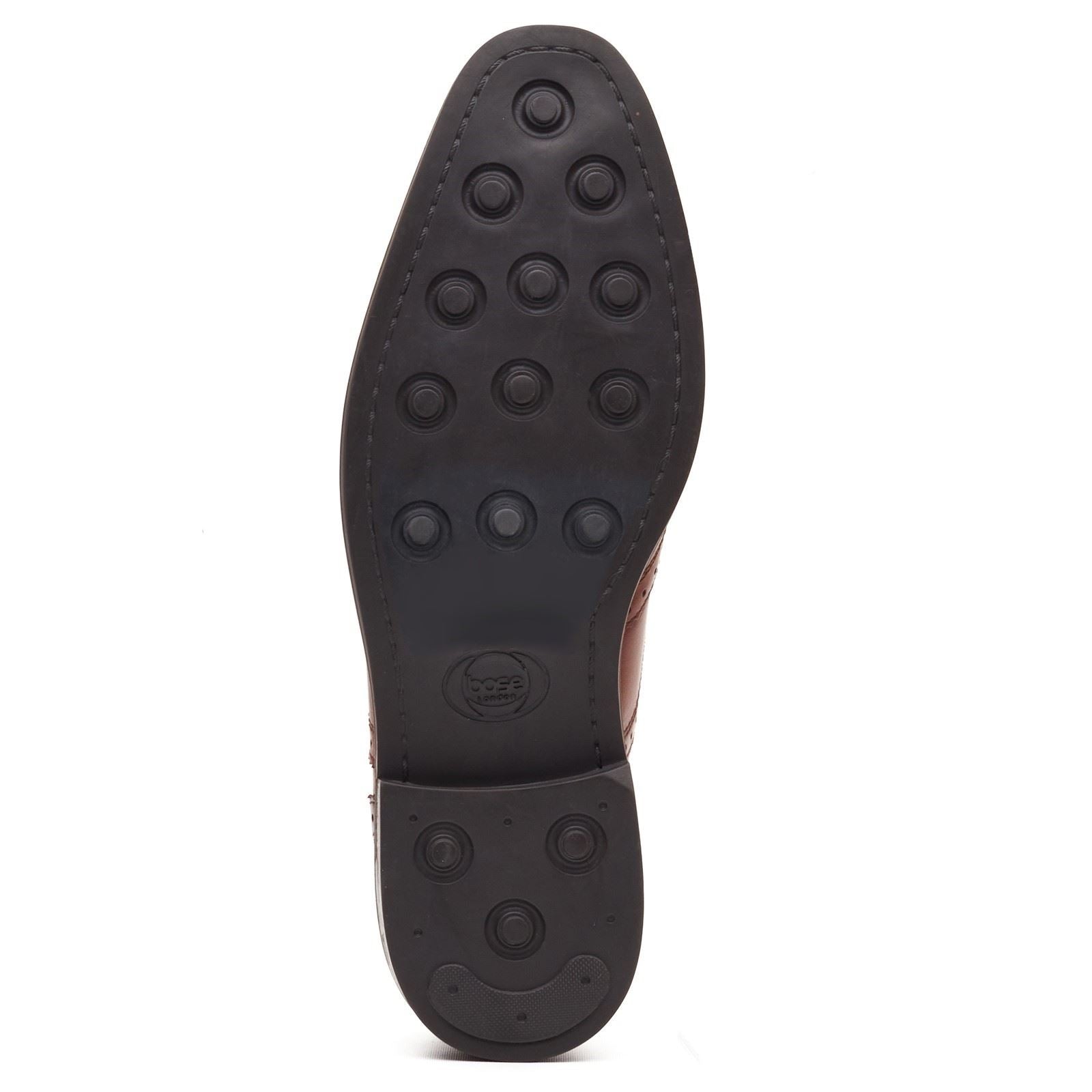 Base London Clarence Brogue Chaussures En Cuir Pour Hommes Brogues Brûlées Tan