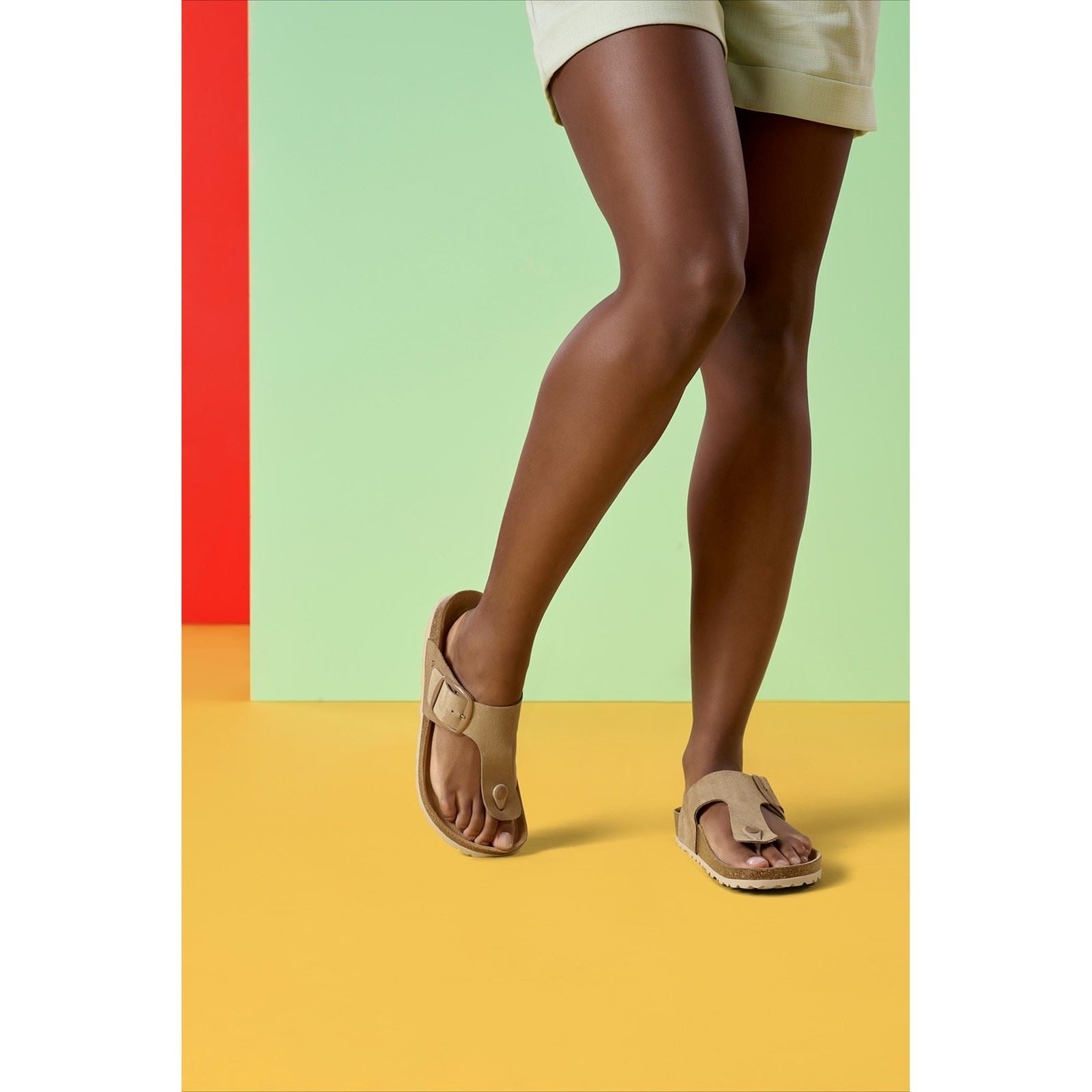 Hush Puppies Billie Sandales Pour Femme En Daim Taupe