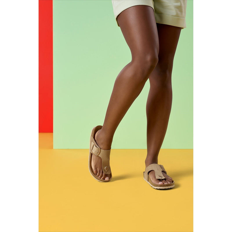 Hush Puppies Billie Sandales Pour Femme En Daim Taupe