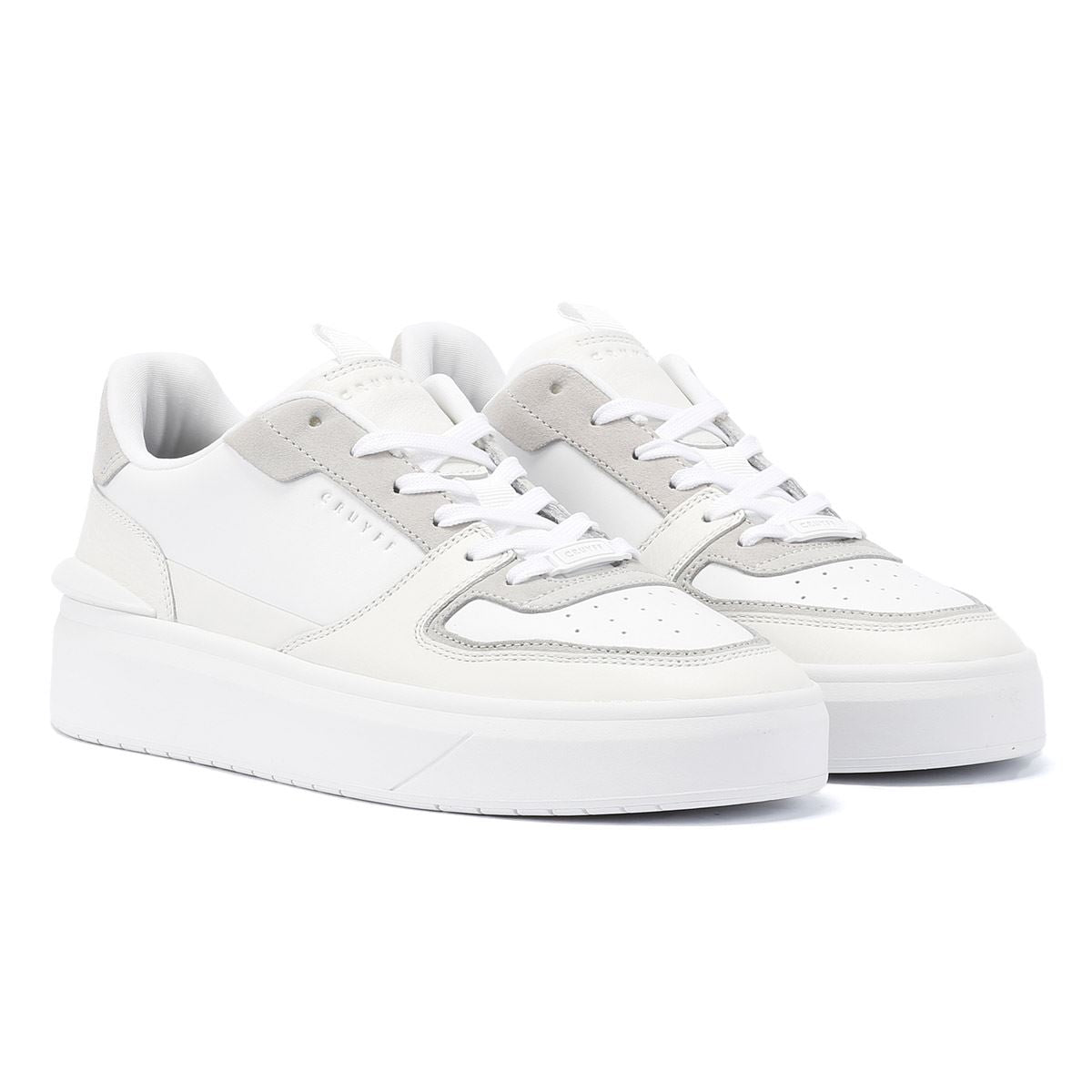 Cruyff Surefire Tennis Baskets Blanches En Cuir Pour Hommes
