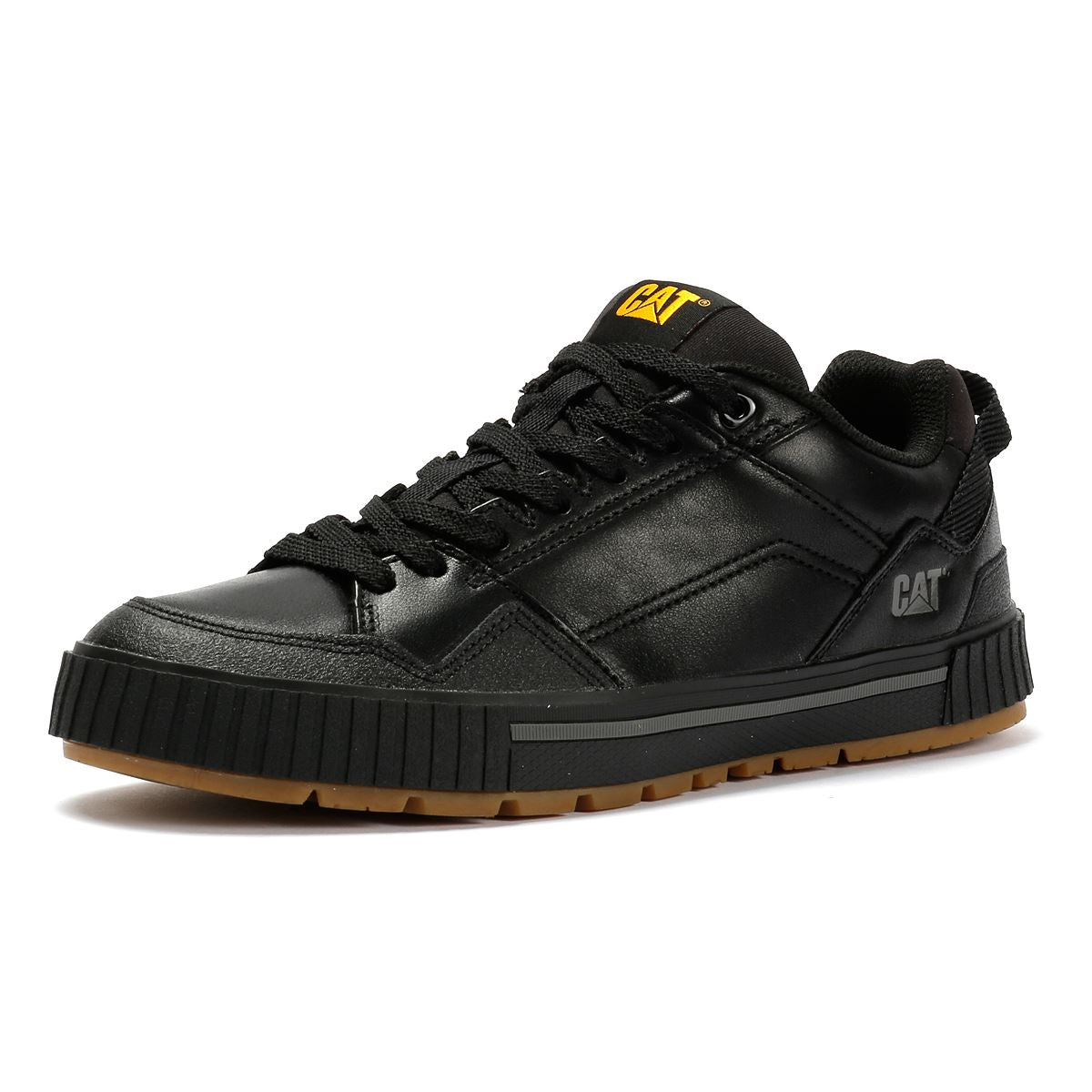 Caterpillar Axiom Chaussures Noires En Cuir Pour Homme À Lacets