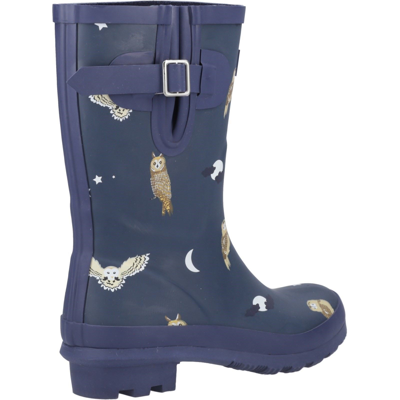 Cotswold Woodland Mid Bottes En Caoutchouc Pour Femmes Avec Motif De Chouettes