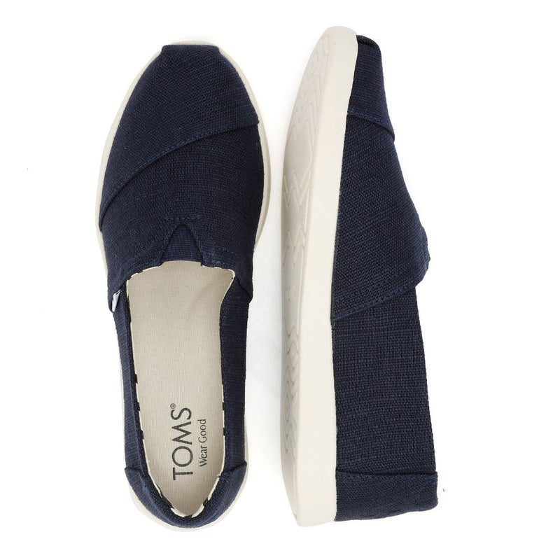 TOMS Alpargata Plus Heritage Espadrilles Bleues En Toile Pour Femmes