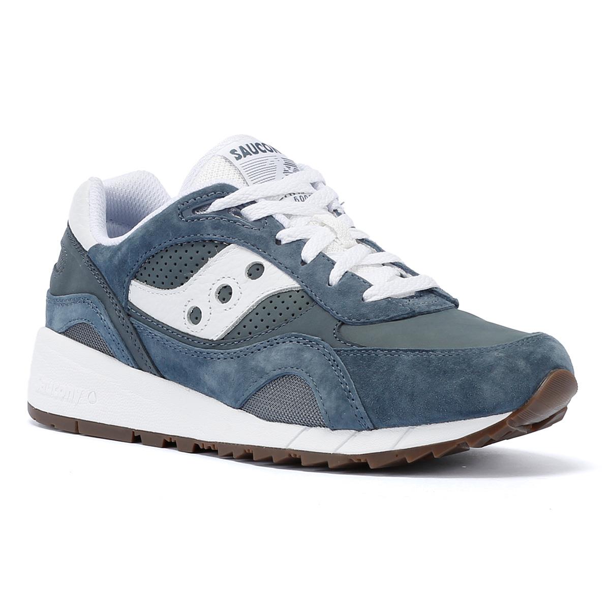 Saucony Shadow 6000 Baskets En Daim Bleu Marine/Blanc