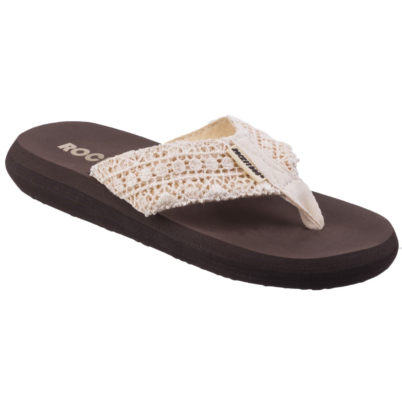 Rocket Dog Spotlight Lima Chaussures Tongs Pour Femmes En Tissu Naturel Multicolore