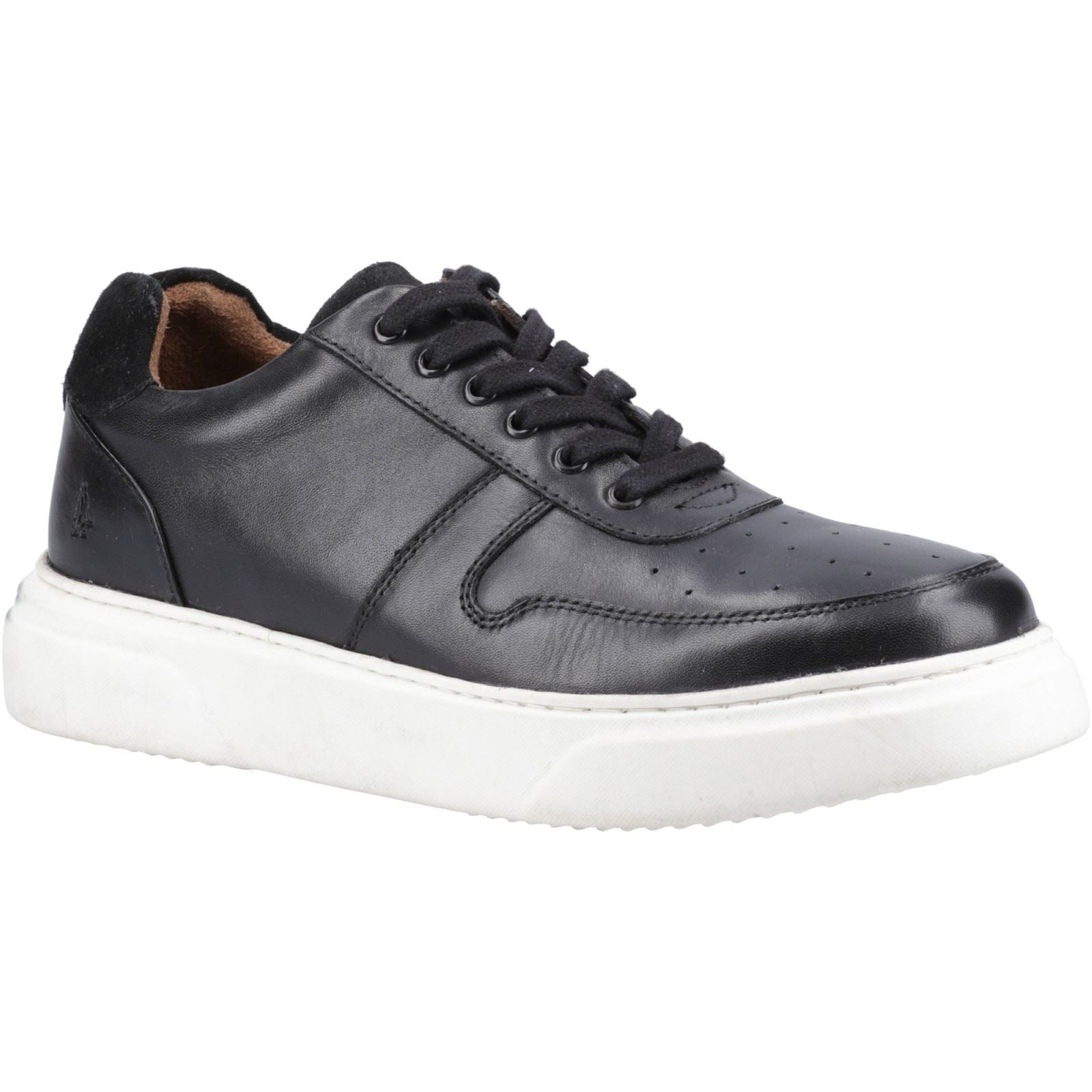 Hush Puppies Wyatt Baskets En Cuir Noir Pour Hommes