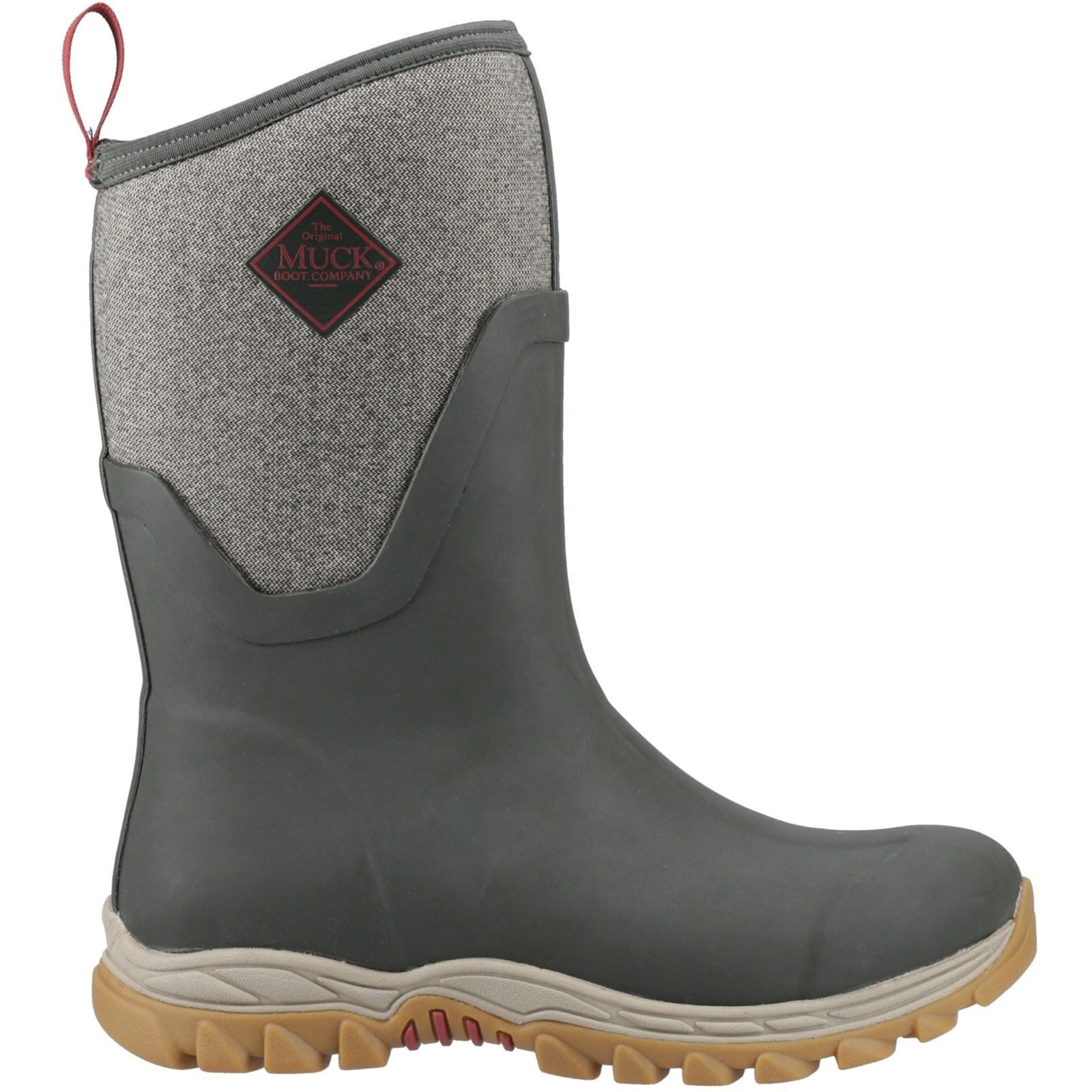 Muck Boots Arctic Sport II Mid Bottes D'hiver Mi-mollet Pour Femmes En Caoutchouc Olive/chevrons