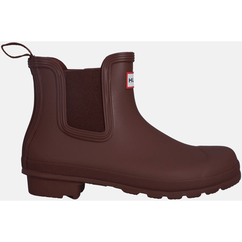 Hunter Original Chelsea Boot Bottes En Caoutchouc Pour Femmes, Couleur Merlot