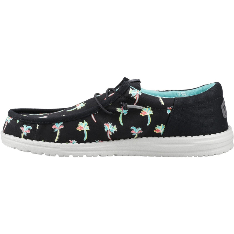 HEYDUDE Wally Funk Party Palm Chaussures Mocassins Homme En Coton Noir/Multicolore