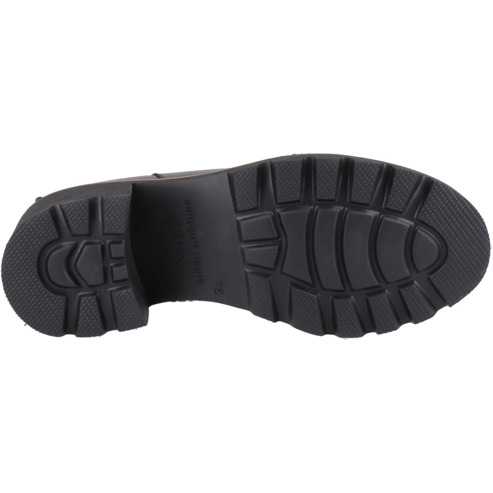 Hush Puppies Gaia Bottes Chelsea À Talons En Cuir Noir Pour Femme