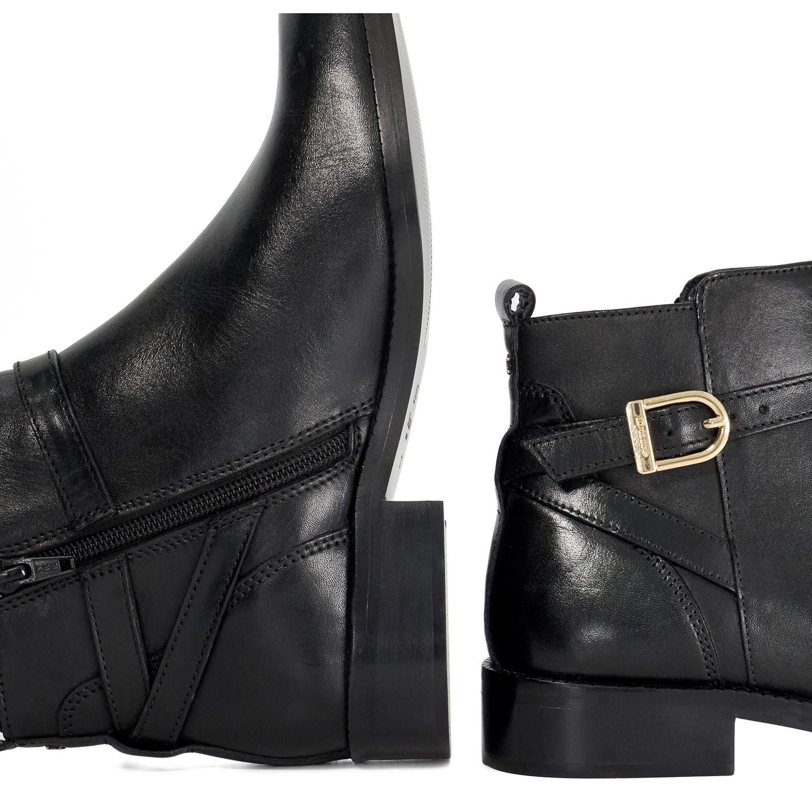 Dune Pemma Bottes En Cuir Noires Pour Femmes
