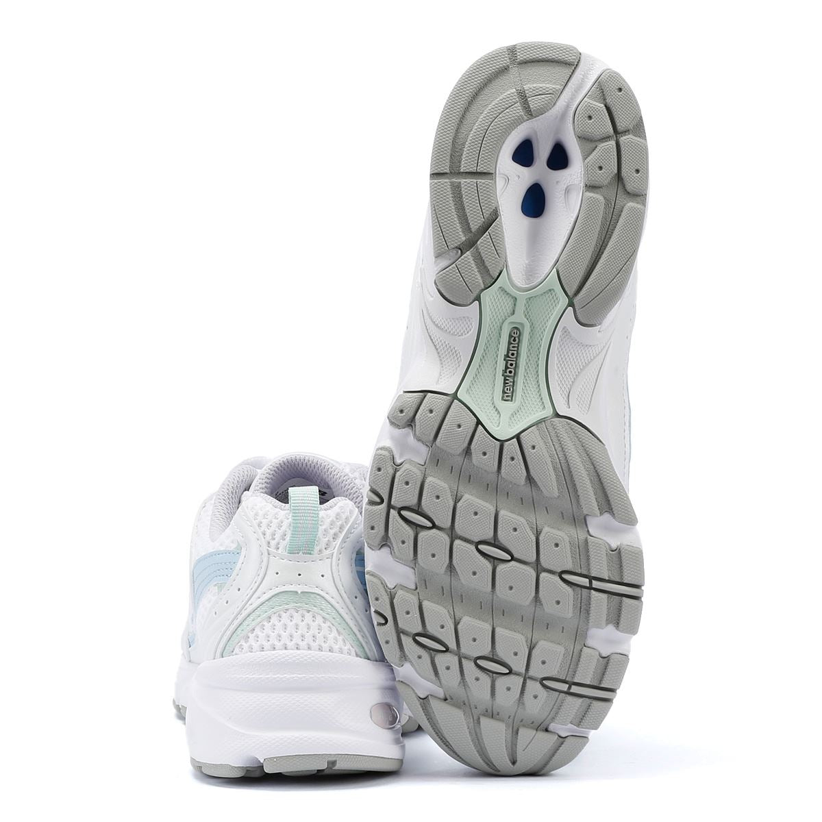 New Balance 530 Baskets Pour Femmes Blanches/Bleu Clair/Chrome Bleu/Cendres D'argile