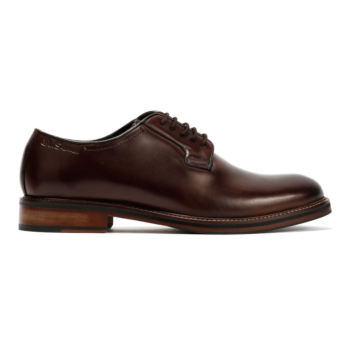 Ben Sherman Hoxton Chaussures En Cuir Pour Hommes Brunes À Lacets