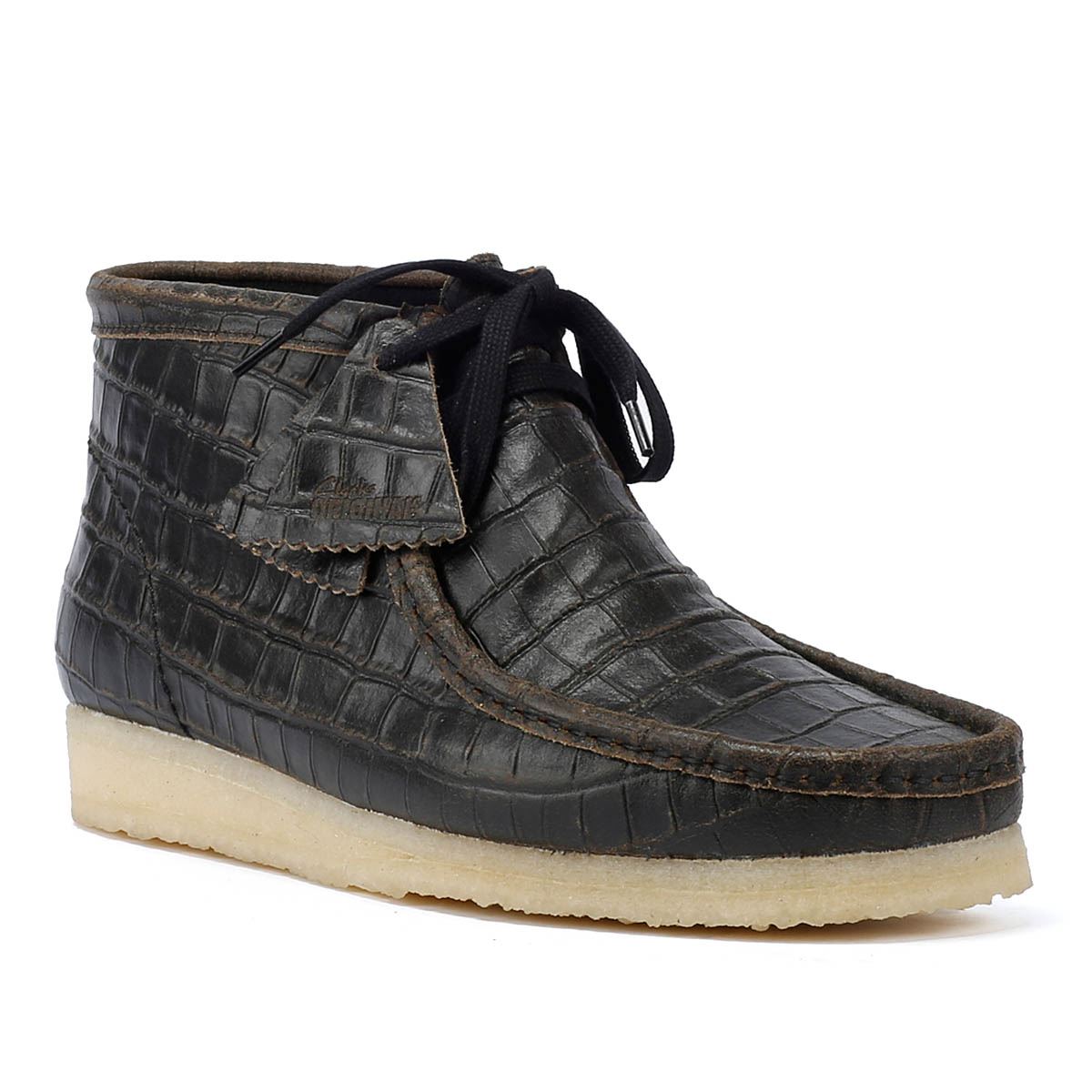 Clarks Originals Wallabee Boot Harajuku Bottes Noires En Cuir Pour Hommes