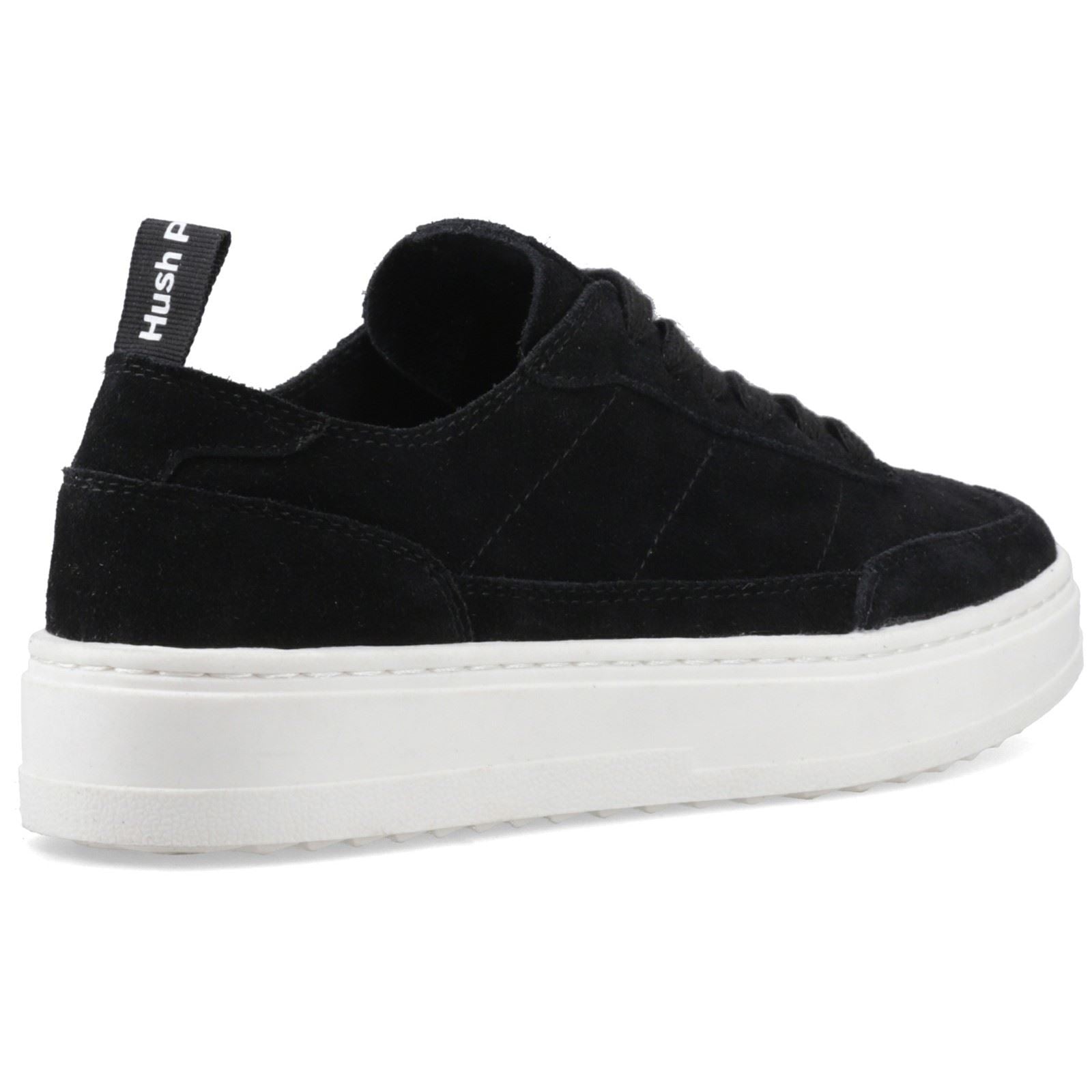 Hush Puppies Nesta Baskets Noires En Cuir Pour Femmes