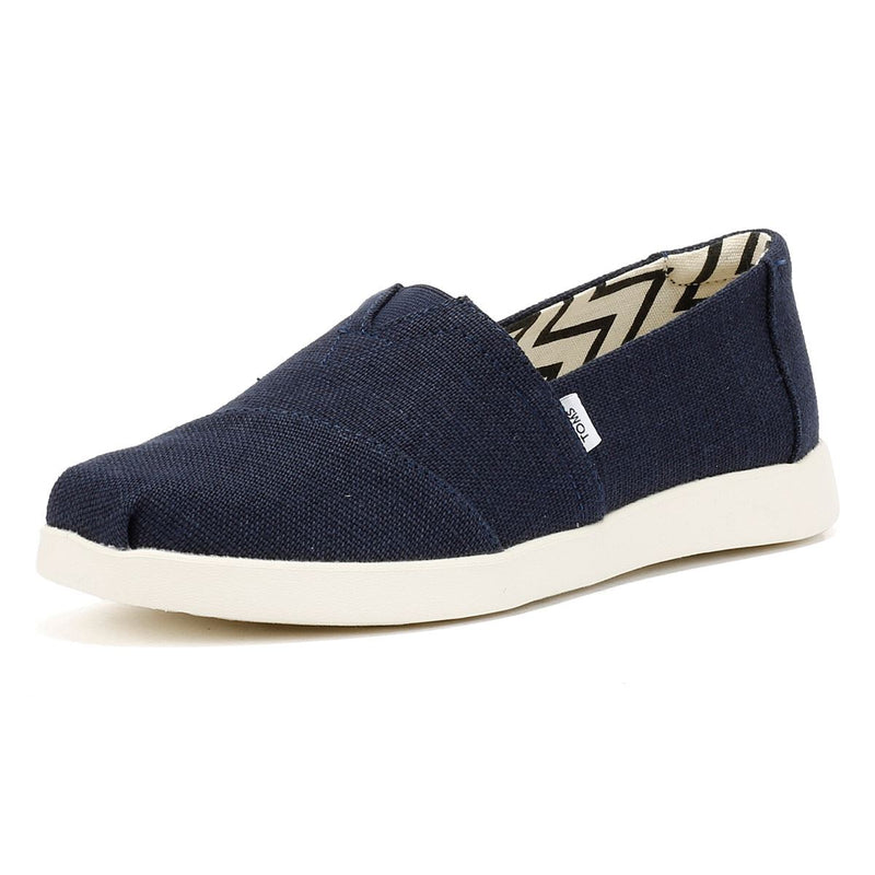 TOMS Alpargata Plus Heritage Espadrilles Bleues En Toile Pour Femmes
