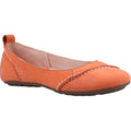 Hush Puppies Janessa Flats En Cuir Pour Femmes De Couleur Corail