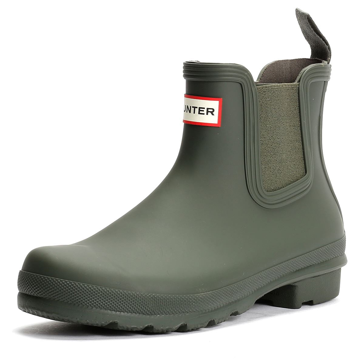 Hunter Original Chelsea Bottes En Caoutchouc Vertes Pour Femmes
