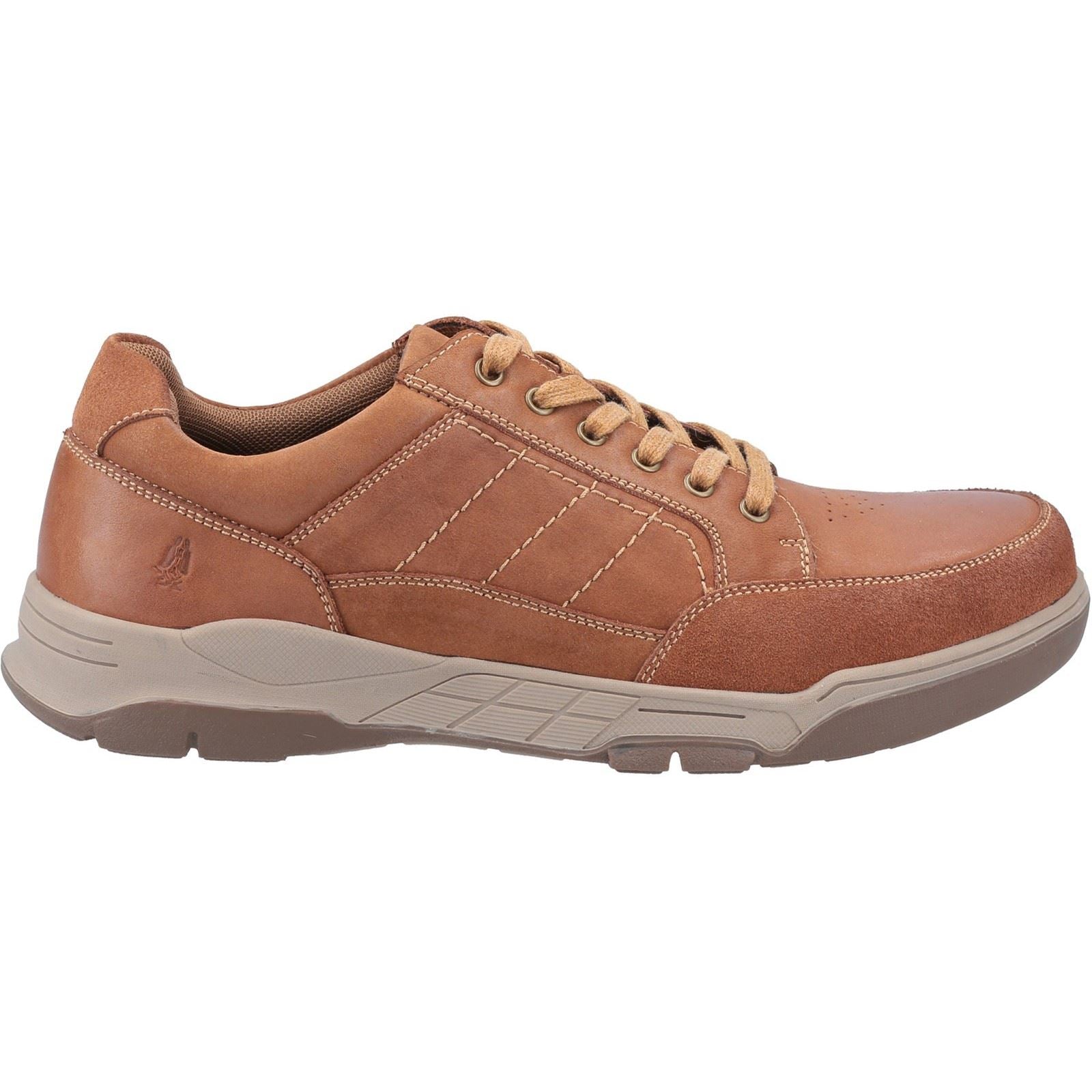 Hush Puppies Finley Chaussures En Cuir Pour Homme À Lacets De Couleur Beige