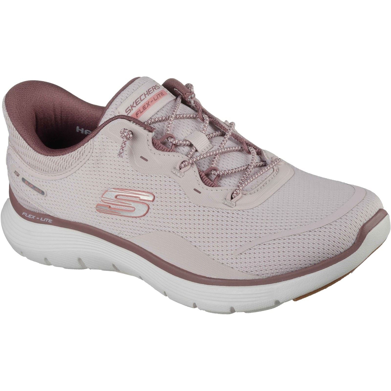 Skechers Flex Appeal 5.0 Easy Breezy Baskets Légères Mauves Pour Femmes En Textile
