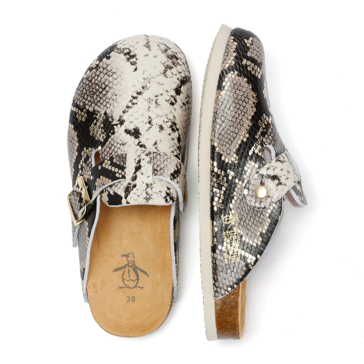 Penguin Poppy Mules Grises Pour Femmes