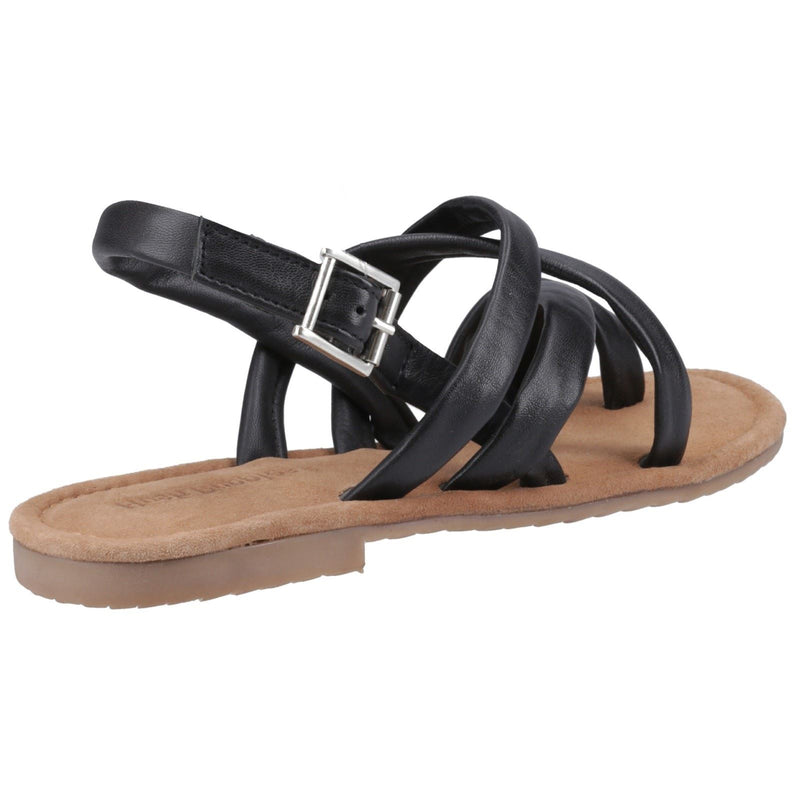 Hush Puppies Hope Sandales Noires Pour Femmes En Cuir