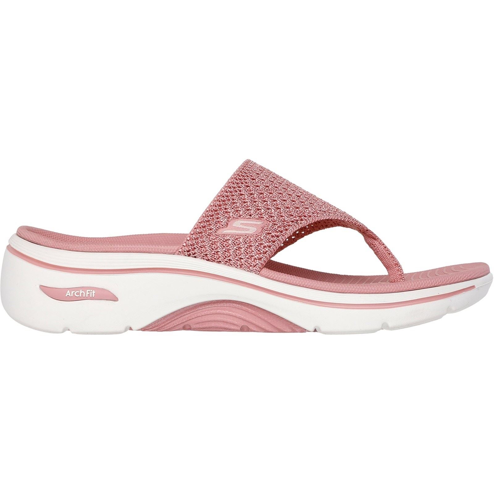 Skechers Go Walk Arch Fit 2.0 Sandales Pour Femmes En Polyester De Couleur Rose