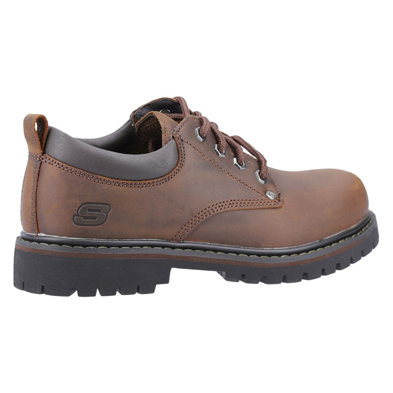 Skechers Tom Cats Chaussures À Lacets Pour Homme En Cuir Marron Foncé
