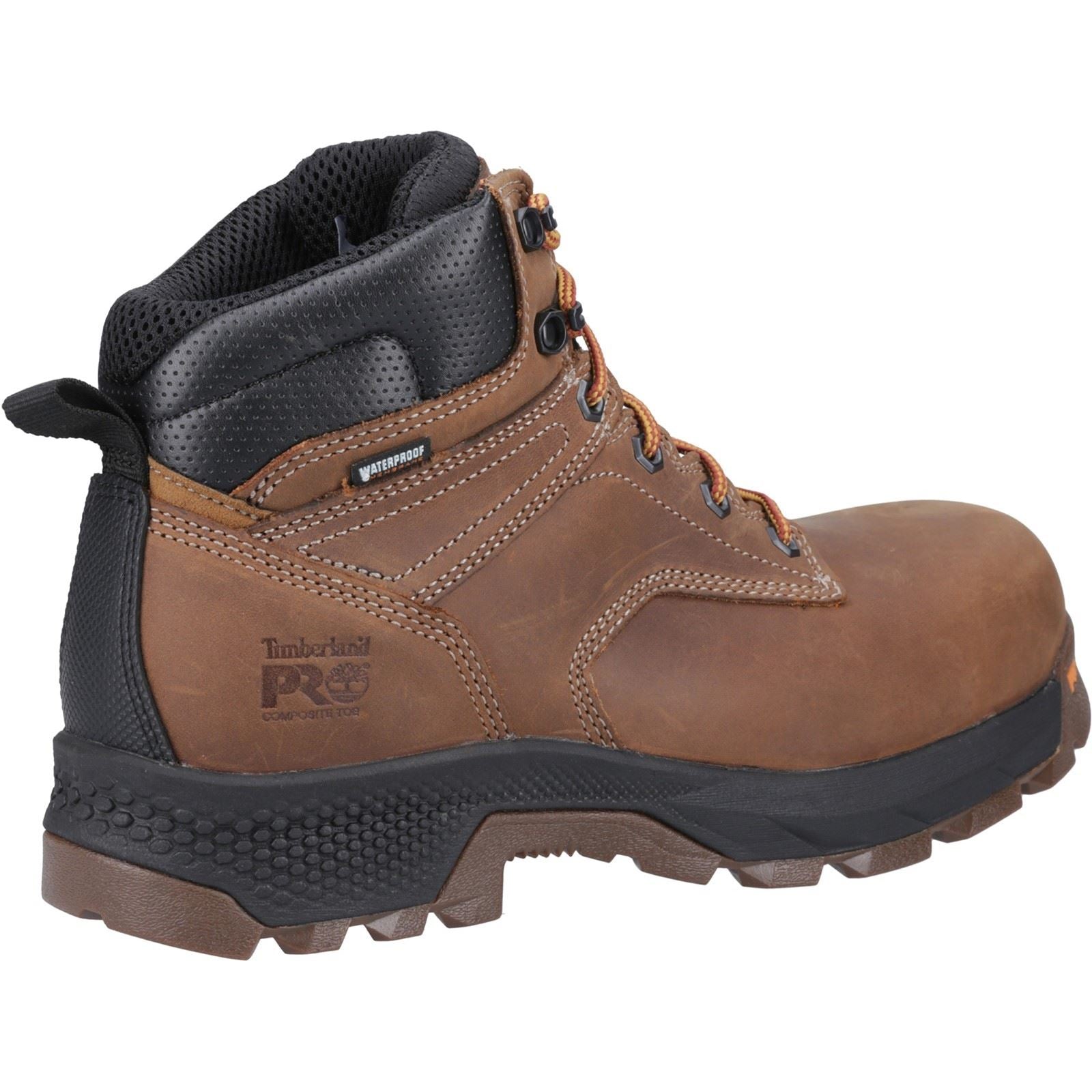 Timberland Pro Bottes De Sécurité En Cuir Marron Titan 6"