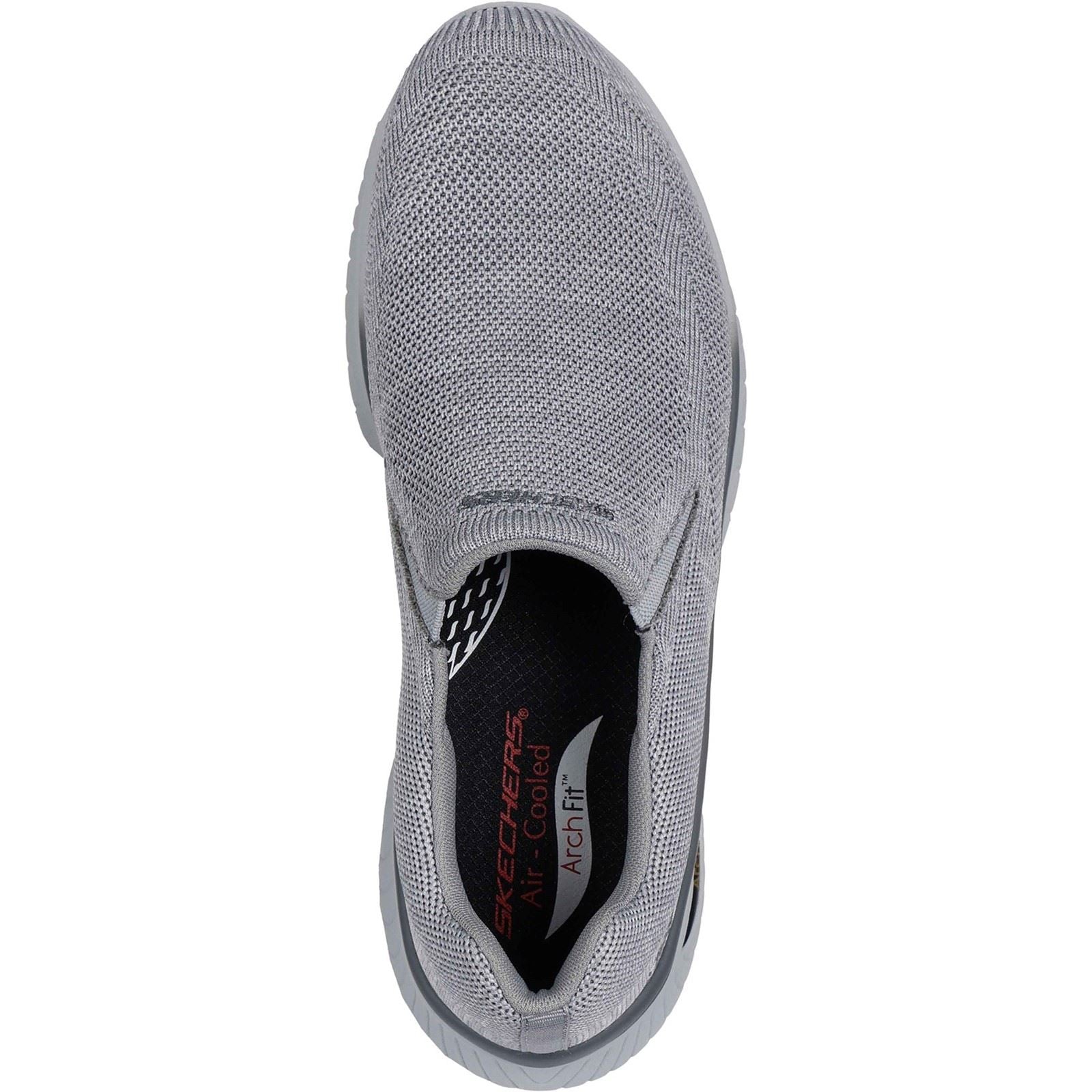 Skechers Arch Fit Crosser Locke Baskets Grises En Polyester Pour Hommes