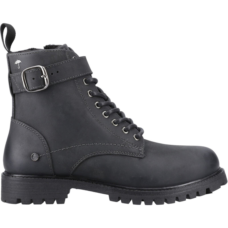 Hush Puppies Wanda Bottes Noires En Cuir Pour Femmes