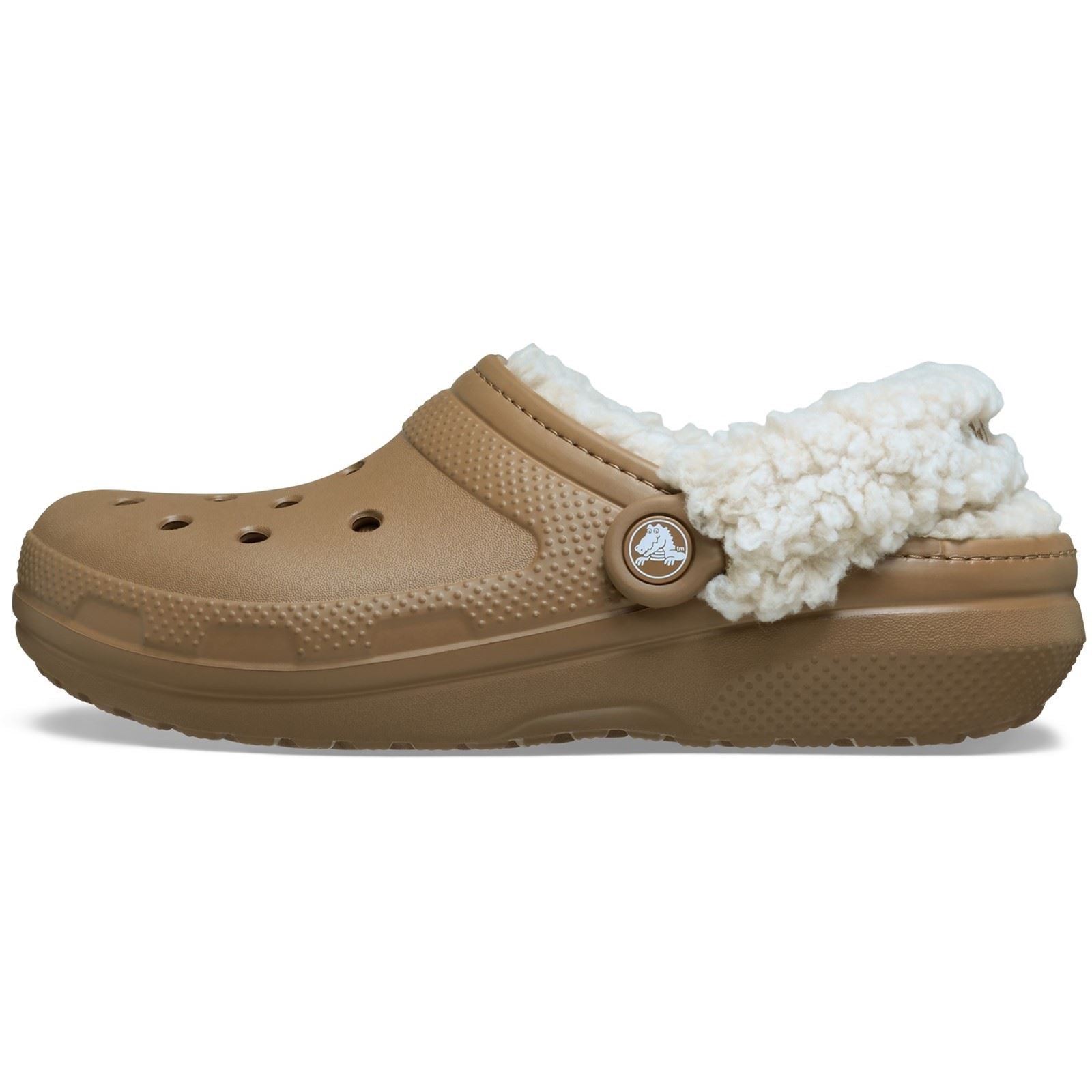 Crocs Classic Fleece Lined Sabots En Sépia En Thermoplastique