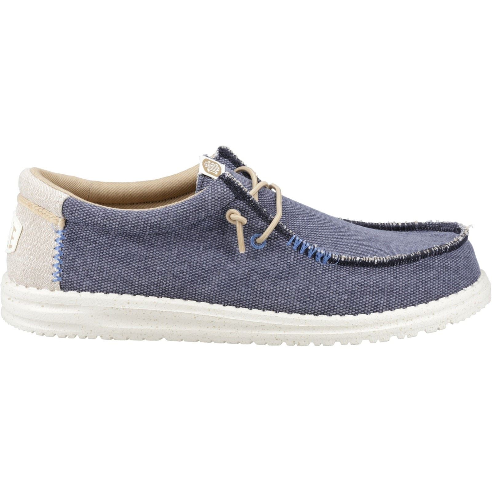 HEYDUDE Wally Coastline Chaussures Bateau En Tissu Pour Homme, Bleu Marine