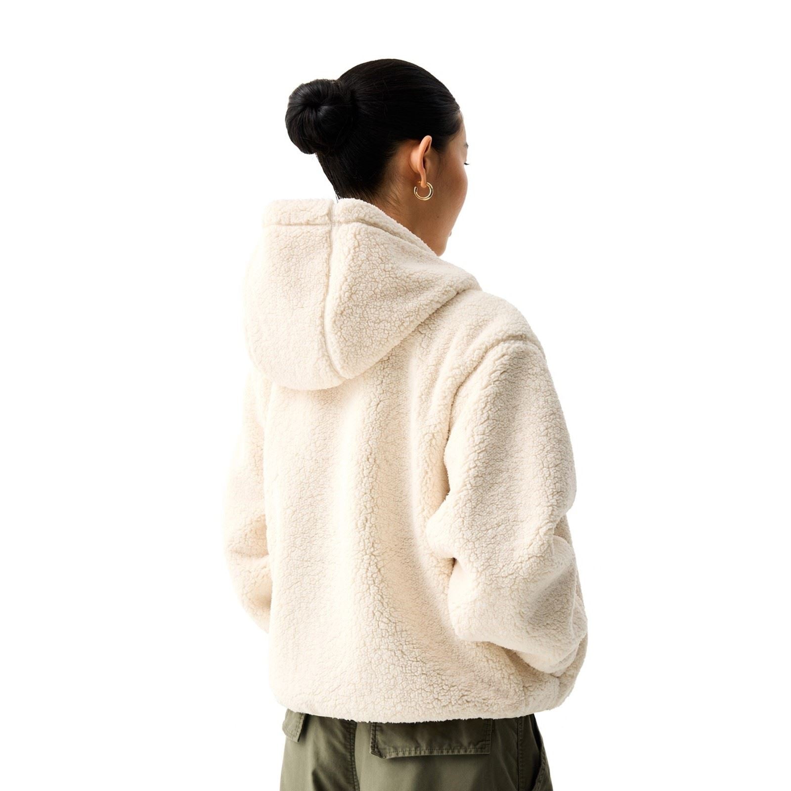 Hunter Bonelle Borg Jacket Vestes En Polaire Blanches Pour Femmes