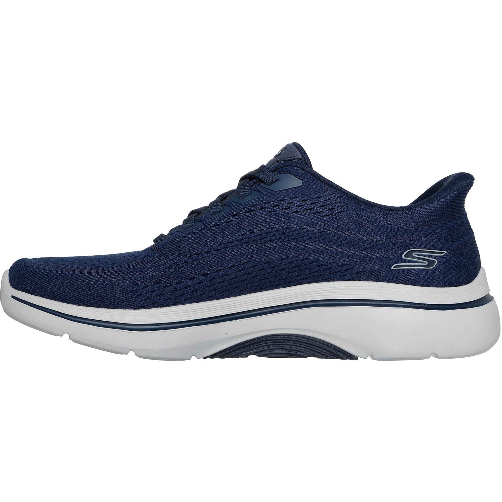 Skechers GO WALK Arch Fit 2.0 Percy Baskets Hommes En Textile Bleu Marine/Gris