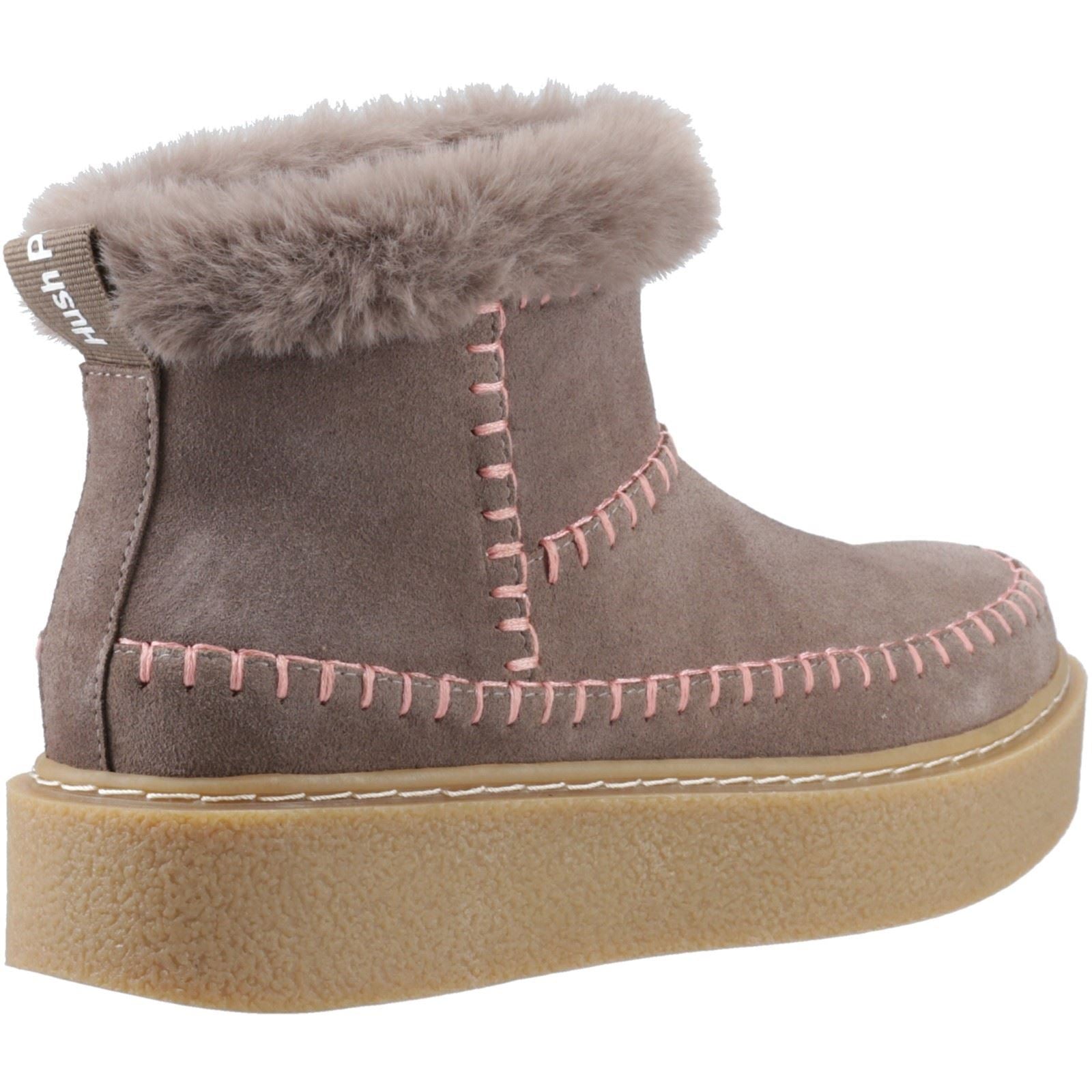 Hush Puppies Brielle Bottines De Cheville D'hiver Pour Femmes En Taupe Suédois