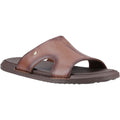 Hush Puppies Callum Slide Sandales Homme En Cuir Marron