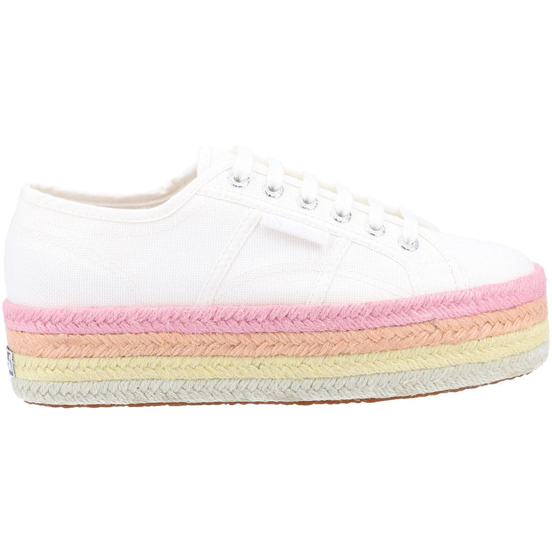 Superga 2790 Multicolor Rope Baskets Pour Femmes En Coton 100 % Blanc/Bonbon Multicolore