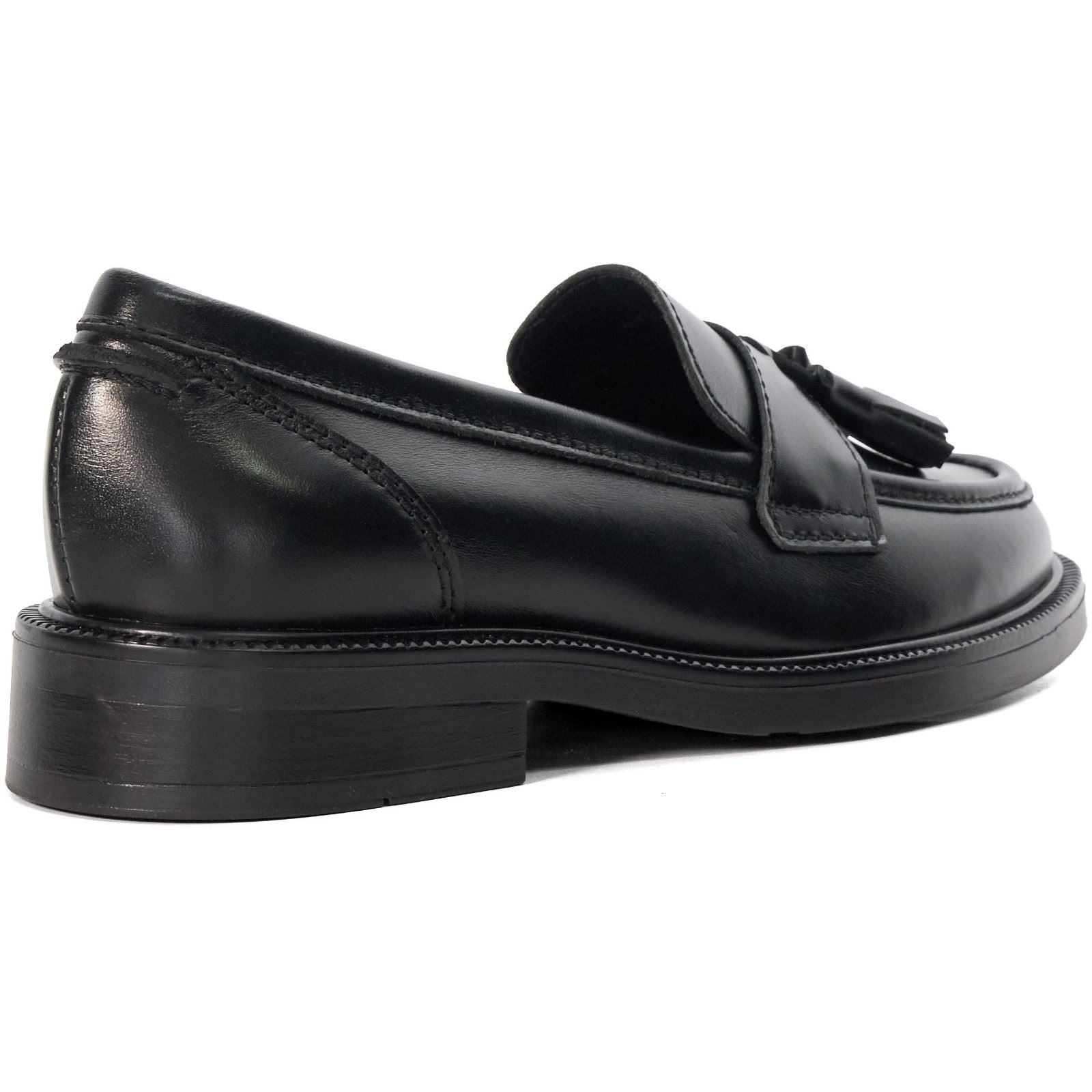 Dune Garda Mocassins Noirs Pour Femmes En Cuir