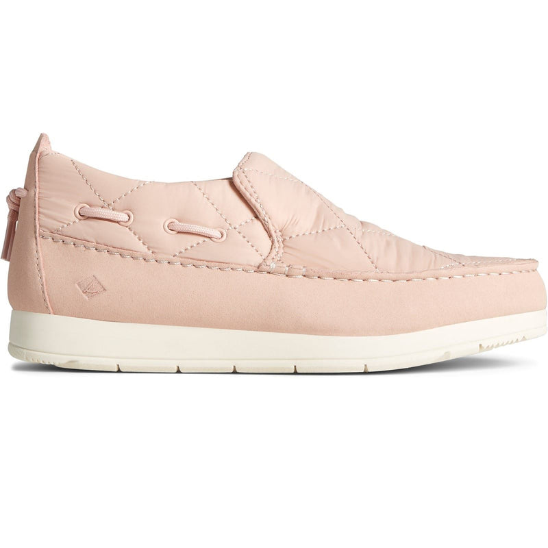 Sperry Moc-Sider Chaussures Mocassins Femme En Daim De Couleur Rose Pâle