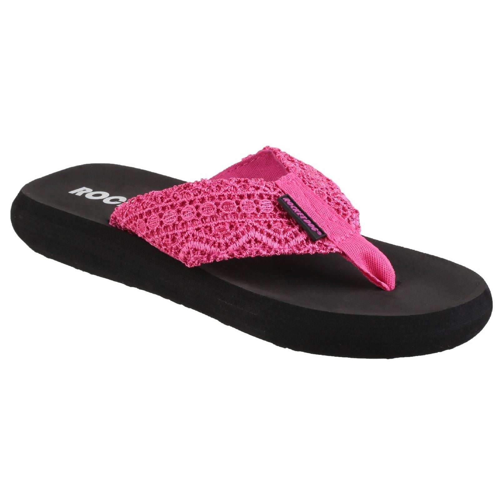 Rocket Dog Spotlight Lima Tongs Pour Femmes En Tissu Rose