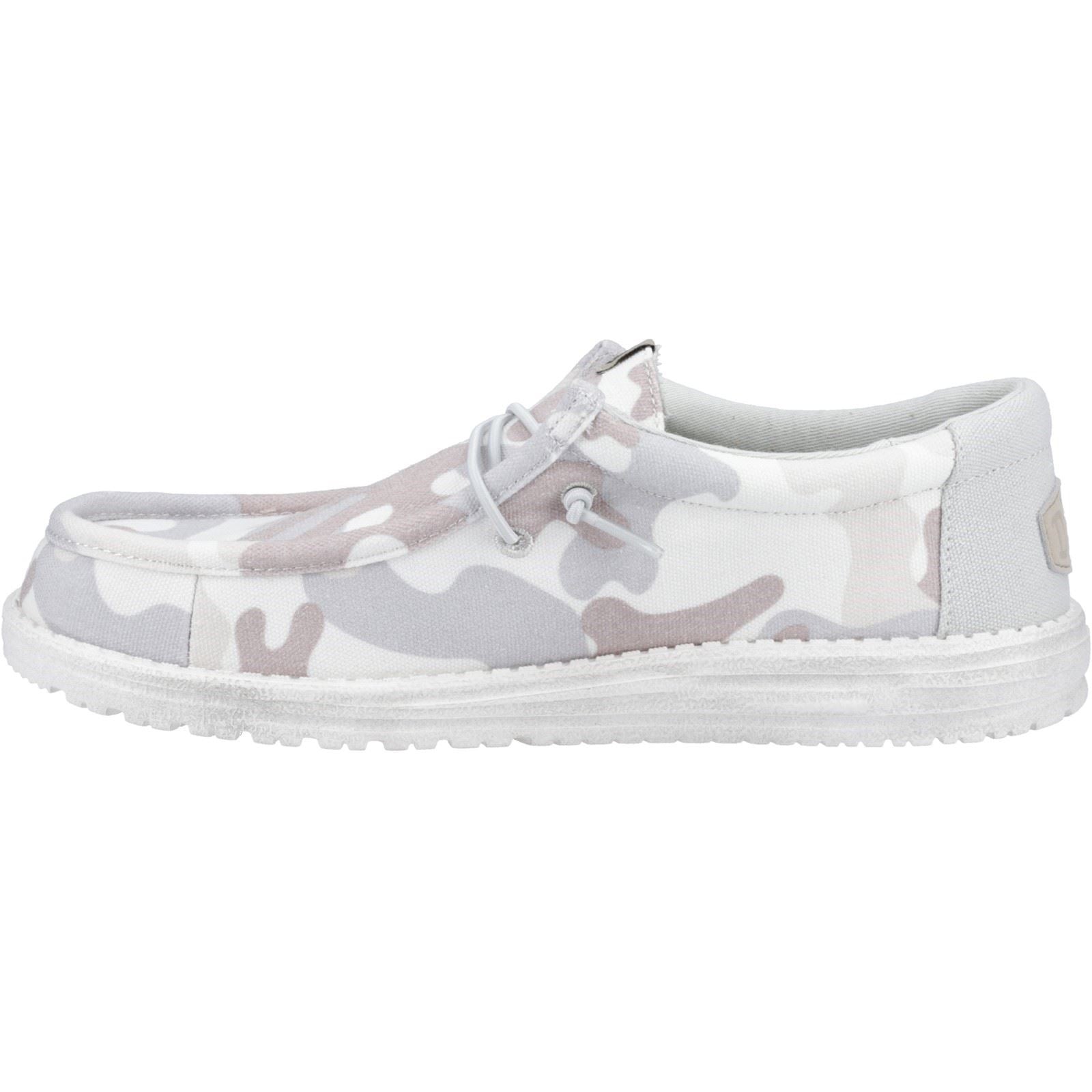 HEYDUDE Wally Washed Camo Chaussures Bateau Pour Homme En Camo Désert En Nuances De Gris
