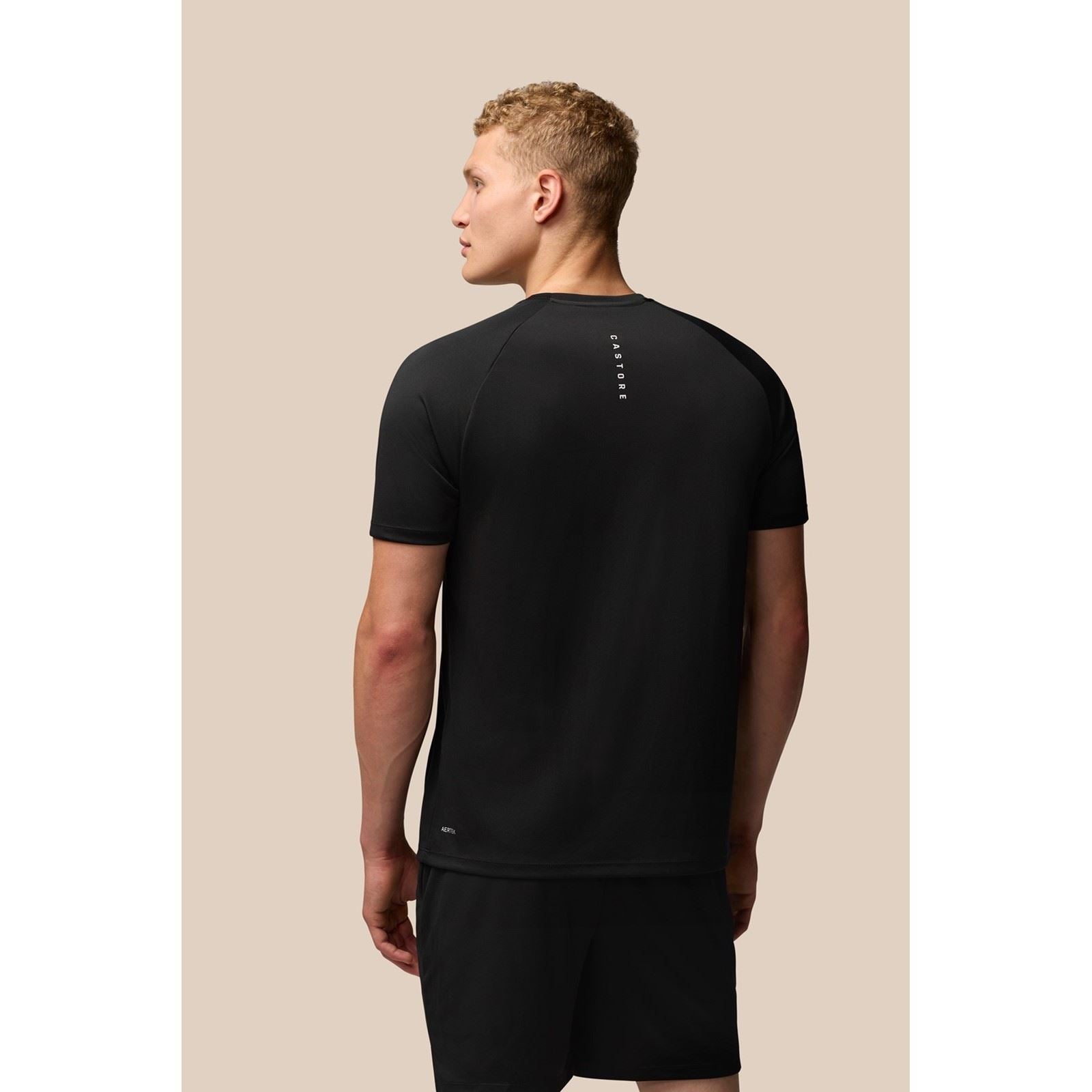Castore Adapt Training T-Shirt De Sport Actifs Pour Hommes En Polyester Noir