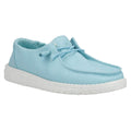 HEYDUDE Wendy Canvas Mocassins Turquoise Pour Femmes En Coton 100%
